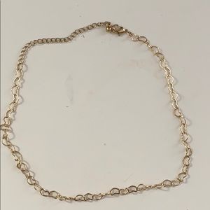 gold heart choker